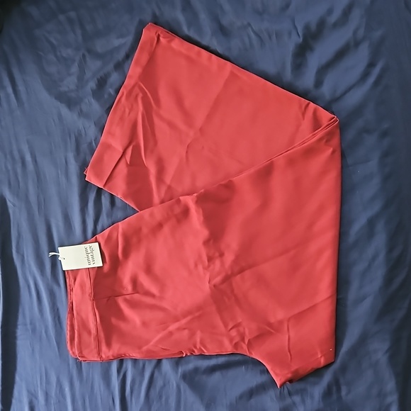 Unique Vintage Plus Size Burgundy High Waist Pants - 2X/18 - Picture 5 of 7